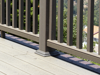 The Sun Coast Deck Way - A deck with railing posts that are properly finished